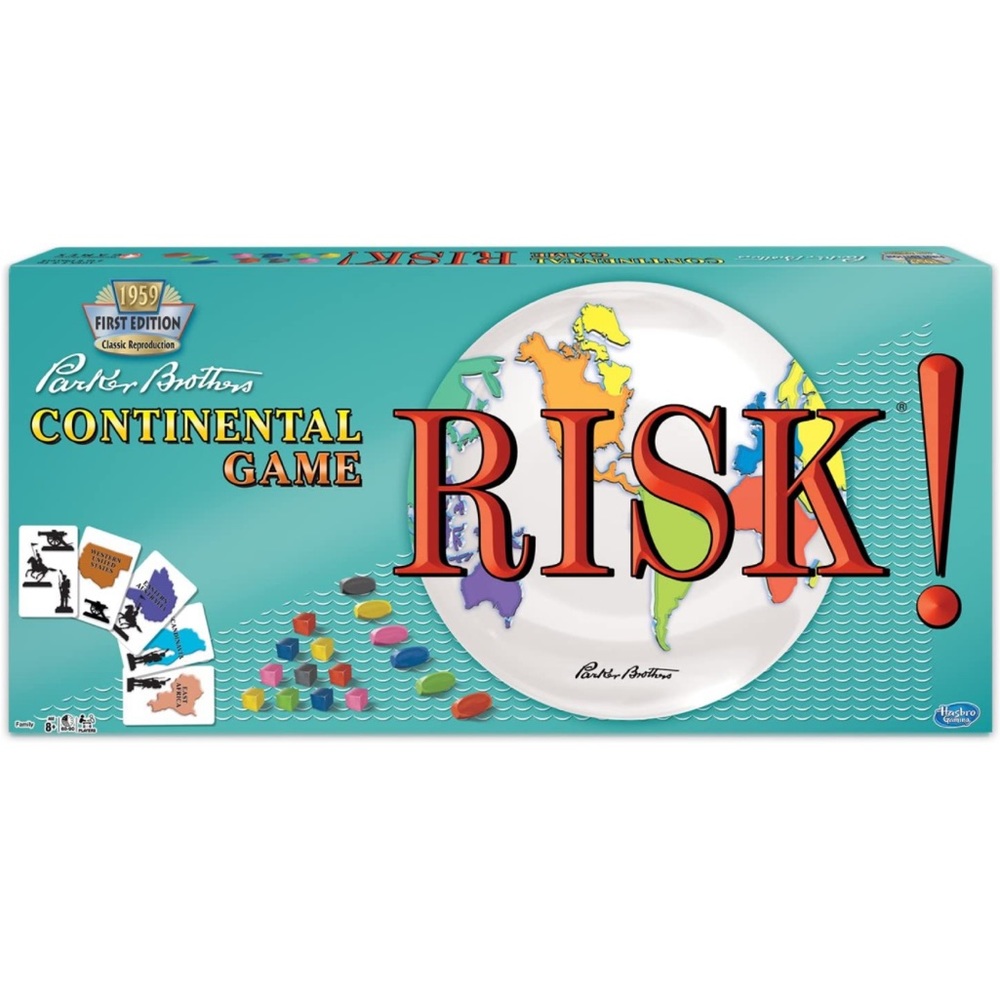 Risk. Reproduction of the Classic 1959 First Edition Board Game, Multicolor